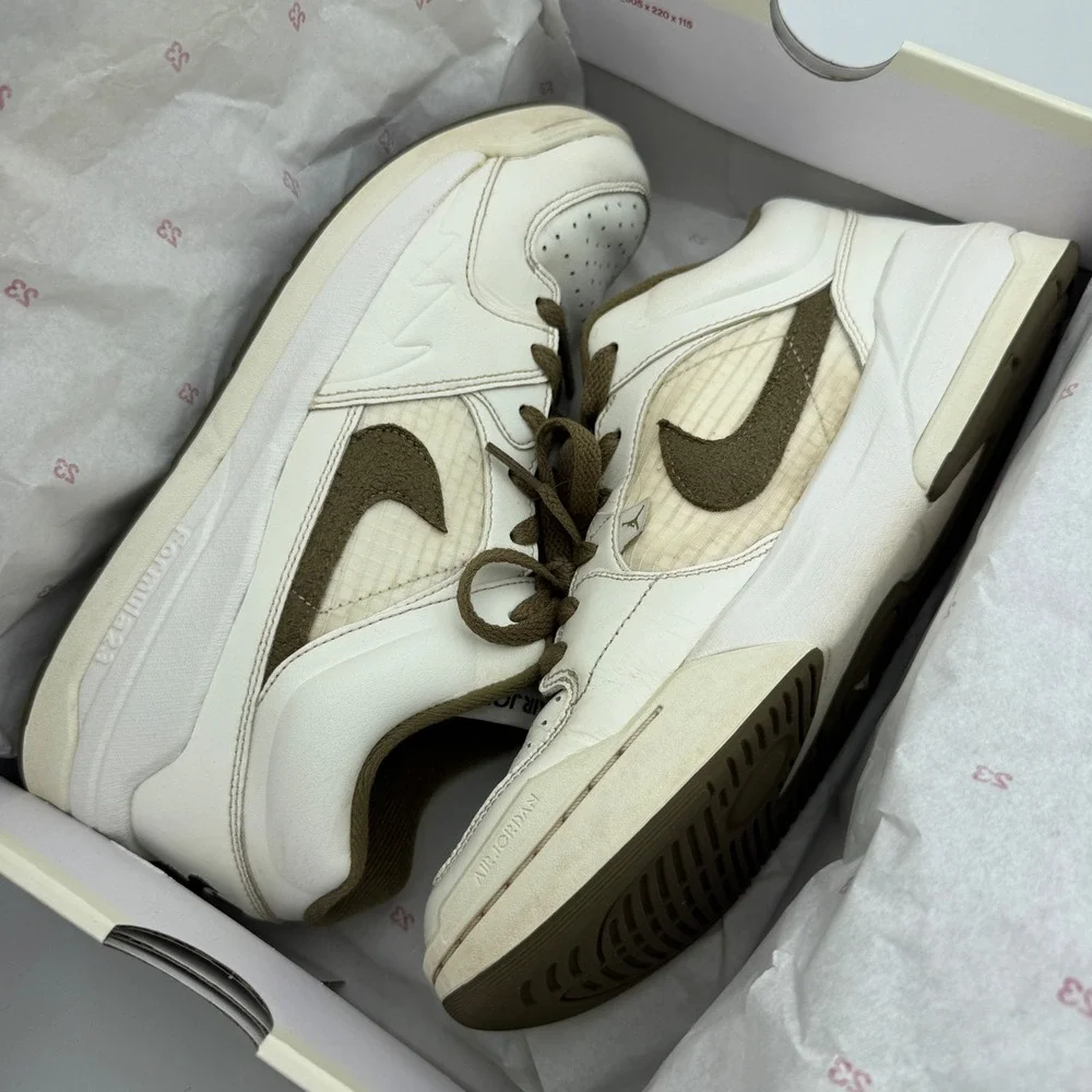 Jordan Stadium 90 Sneakers Mens 8.5 Sail Brown Kelp FB2269-102 Low Top